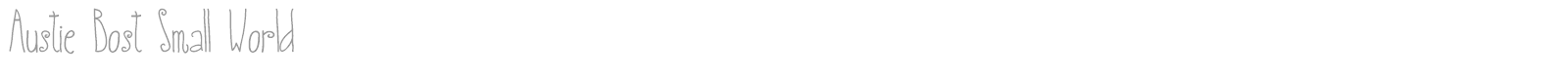 Austie Bost Small World font preview